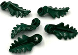 Lego 5 New Dark Green Plant Plates Round 1 x 1 with Curved Upright Leafs Parts Green Plant