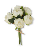 Real Touch Artificial Peony Flowers Arrangement Wedding Bouquet - White Peony