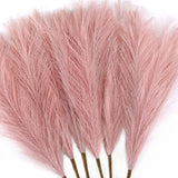 6 PCS Faux Pampas Grass Arrangement - 18"/45cm Artificial D4- Dust Pink Pampas Grass