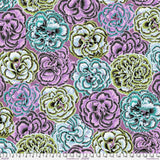 Picotee Carnations, Contrast - Kaffe Fassett Collective Quilt Fabric 100% Cotton Carnation