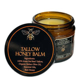 Grass Fed Beef Tallow Honey Balm Organic Raw Unscented Skin Moisturizer Bouquet