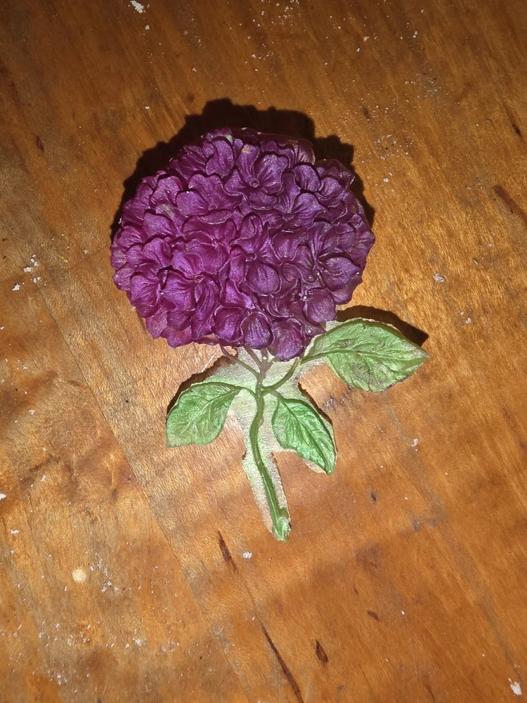 Hydrangea Flower Brooch / Lapel Pin Handmade With Resin Hydrangea