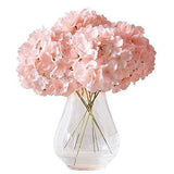 Artificial Hydrangea Flowers Heads 10 Fake Hydrangea Silk Flowers for Blush Hydrangea