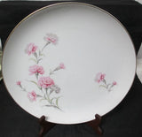 Royal Court Carnation Serving Platter 12Ó Round Replacement Pink Gold Trim Japan Carnation