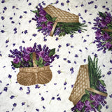 Debbie Beaves Gathering Garden Lavender White Cotton Fabric BT Half Yard #3 Flowering Plants