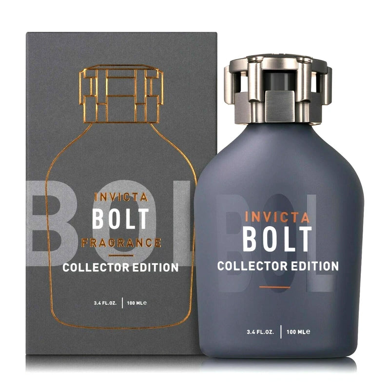 Invicta BOLT Collector Edition EDP bottle with silver cap and matching box, 100 ml