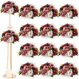 Hotop 12 Pcs Flower Balls Wedding Rose Centerpieces Silk Flower Kissing Balls... Hydrangea