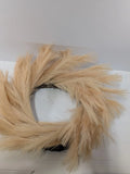 Threshold 24" Pampas Grass Wreath Warm Beige Round Polyester Indoor Decorative Pampas Grass