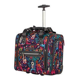 Lily Bloom Designer 15 Inch lightweight Under Seat Rolling Bag for Women Lily