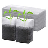 NonWoven Nursery Bags Set of 100 Biodegradable Plant Pots for Gardening Garden Plants