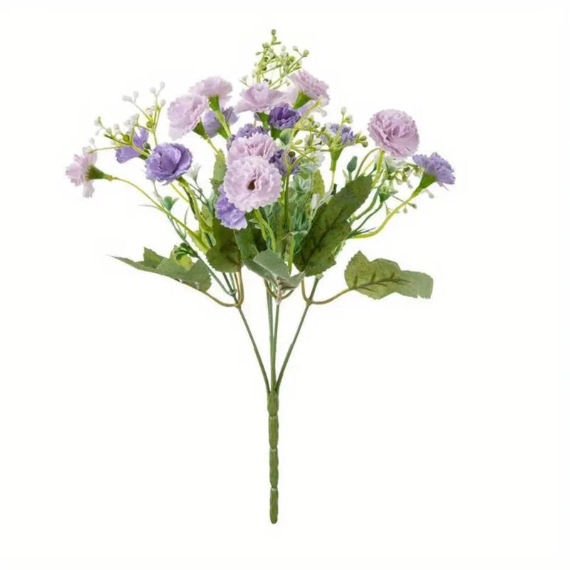 Bundle of 6: Realistic 20-Head Purple Hydrangea Silk Flowers Hydrangea