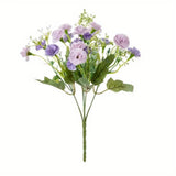 Bundle of 6: Realistic 20-Head Purple Hydrangea Silk Flowers Hydrangea