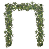 2-Pack Artificial Eucalyptus Garland with 48/100 Leaves 6.5Feet [Grey Green} Green Plant