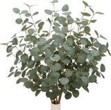 6 Pcs 27" Eucalyptus Stems Greenery Stems Eucalyptus Leaf Spray in Green Silk Pl Green Plant