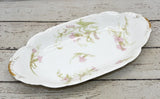 Haviland Limoges France Pink Carnation 11.75" Relish Celery Dish Carnation