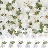 1 Box 120Pcs Lily Flower Charm White Lily Charms Acrylic Small Spring Floral Bel Lily