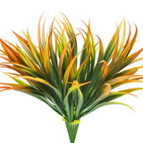 6Pcs Artificial Grass Fake Plants 17.3in Outdoor Plastic Plants UV Resistant Gre Green Plant