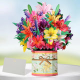 Paper Flower Pop Up Cards, Lilies Flower Bouquet Card Popup 3D Greeting Cards... Lily