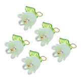 5PCS 13x14mm Acrylic Flower Charm Lily of the Valley Jewelry Green Lily
