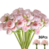36Pcs Artificial Ranunculus Bunch Flowers Bouquet Wedding Home Floral Vase Decor Ranunculus