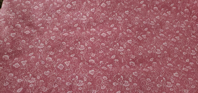 Pink Ditsy Floral Cotton Fabric 44 Wide Sold By The Half Yard Quilting Blender Flowering Plants