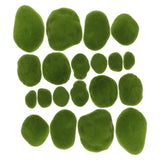 20 Pcs Artificial Moss Rockery Ornament Handmade Vase Fillers Fake Green Plant