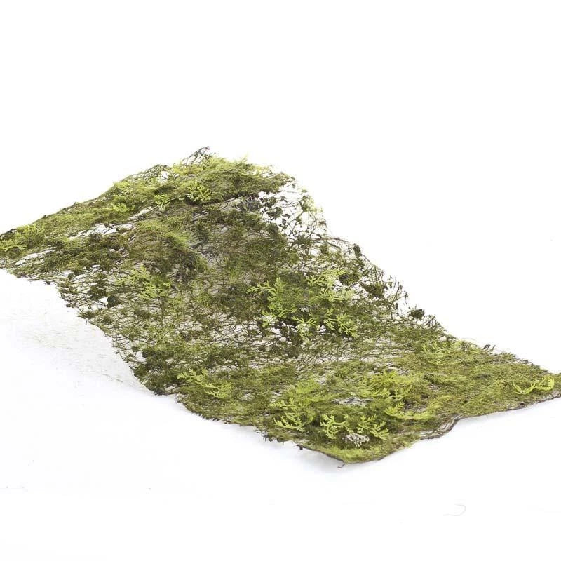 Set of 2 artificial moss grassy sheets, green, 10x18 in