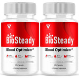 (2 Pack) BioSteady Blood Optimizer, Bio Steady Advanced Formula (120 Capsules) Green Plant