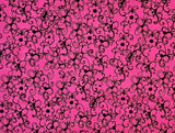 Loralie Designs - Daisy Jungle Pink - Quilting And Crafting Cotton Fabric Flowering Plants