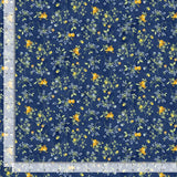 Timeless Treasures - Sunflower Farm - Tiny Floral Navy / Sold by The 1/2 Yard Sunflower