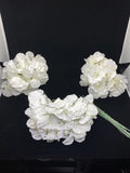 Felice Arts 12PCS Silk Hydrangea Heads with Stems Artificial Flowers for DIY Hydrangea