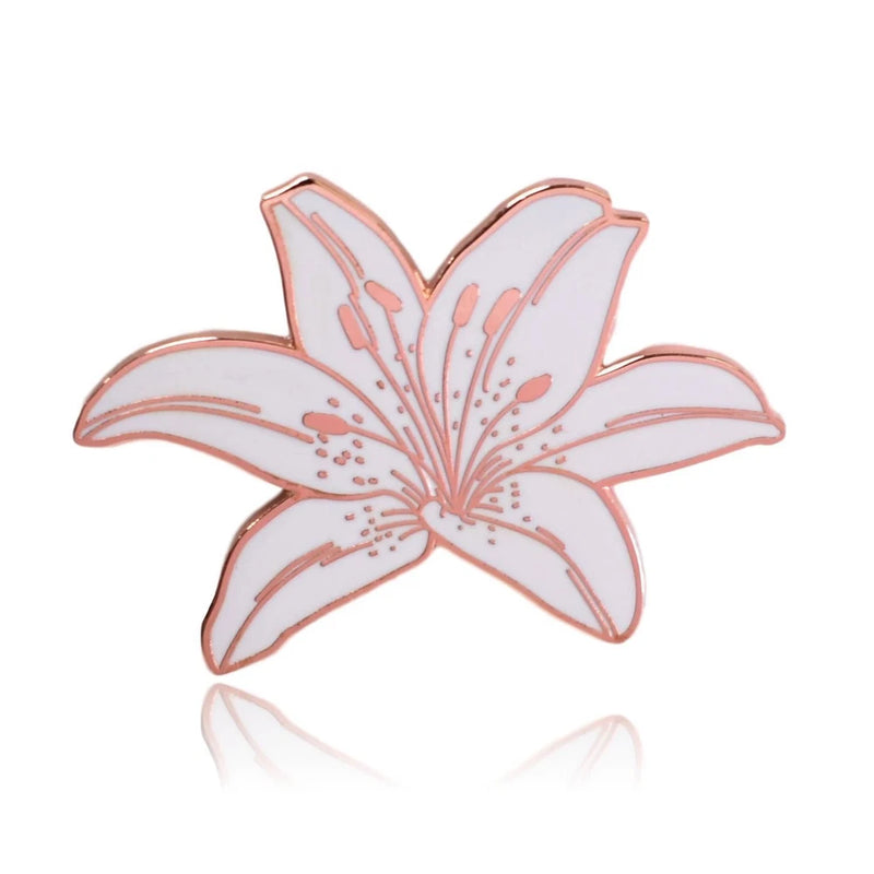Tiger Lily Flower Hard Enamel Lapel Pin Lily