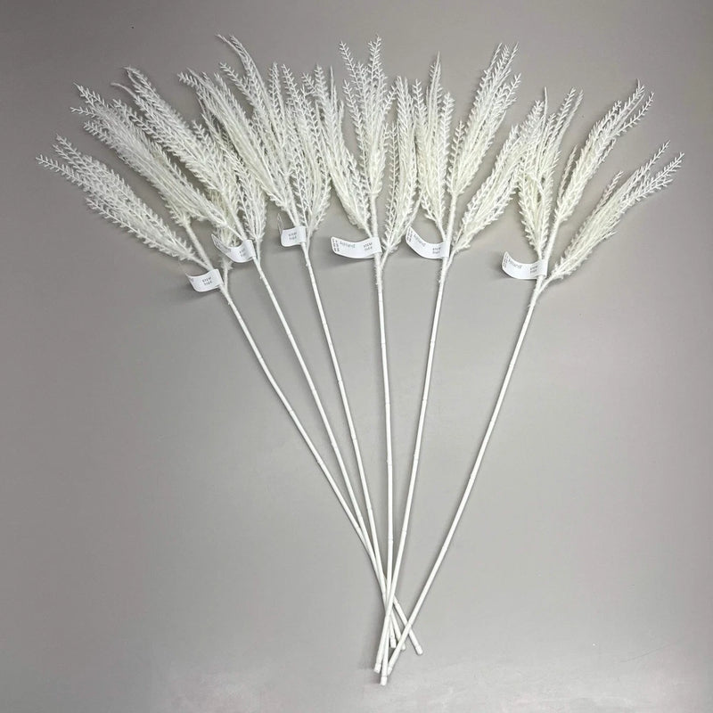 ASHLAND (6 PACK) White Pampas Grass w/ Stem Made From Plastic & Iron Wire 716083 Pampas Grass
