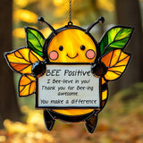 Emotional Support Bee Acrylic Suncatcher Ð Sunflower Window Decor Sunflower