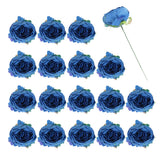 25Pcs Peonies Artificial Flowers Fake Peony Flowers with Stems Dark Blue Peony
