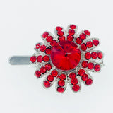 Sunflower Magnet Hair Clip Hairpin  Rhinestone Crystal Flower Barrette RED 18 Sunflower