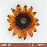 HANDMADE Golden Sunflower Sparkle Artificial ORANGE Sunflower with Gold Glitter Sunflower