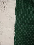 Dark Green Tiny Floral Leaves Cranston 100% Cotton Fabric BTFQ 18x21" Flowering Plants