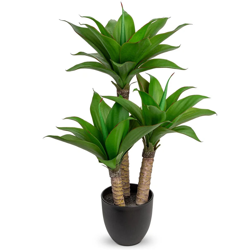 23.7'' Agave Plants Artificial Realistic Potted Faux Agave Plants 3 Maguey Fa... Green Plant