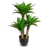 23.7'' Agave Plants Artificial Realistic Potted Faux Agave Plants 3 Maguey Fa... Green Plant