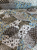 Fabric By The Yard Chiffon Small Floral Flowers Square Blue White Dress Fashion Flowering Plants