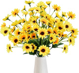 4 Bundles Sunflowers Artificial Flowers with 22 Sunflowers Heads Small Daisy Sunflower