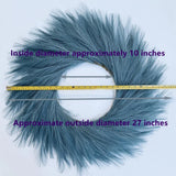 27'' Artificial Pampas Grass Wreath, UV Resistant Faux Pampas Wreath for Front D Pampas Grass