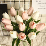 Artificial Tulip Flowers with Real Touch Feel - Pack of 10 Stems Roses