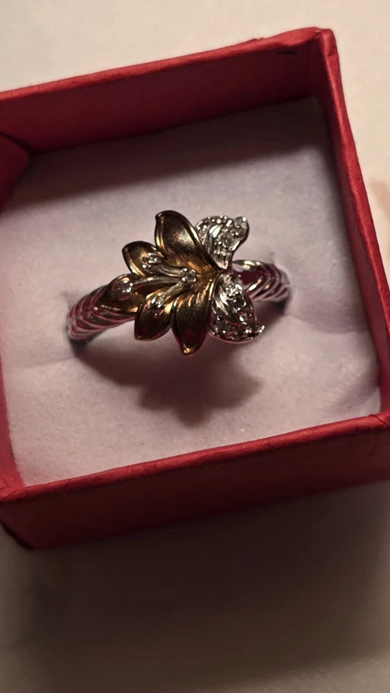Lily Flower Ring-Concord Collection- Size 8 Lily