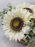 Artificial Sunflower Mixed Flowers Artificial Arrangement in Decorative weave Sunflower