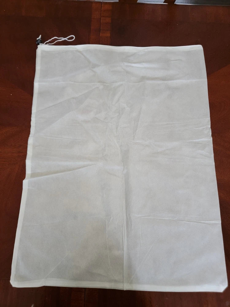 White plant frost protection drawstring cover bag, rectangular
