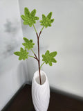 Crochet Maple Leaf plants: Handmade Autumn Leaves, Fall Floral Arrangement Green Plant