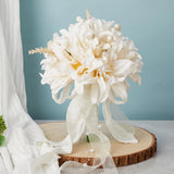 Wedding Bouquet for Bride Lifelike Fake Flowers Champagne Artificial Flowers Bouquet