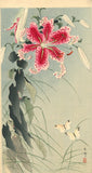 Ohara Koson Lily and Butterflies 1912 17"x 22" Archival Art Print Lily